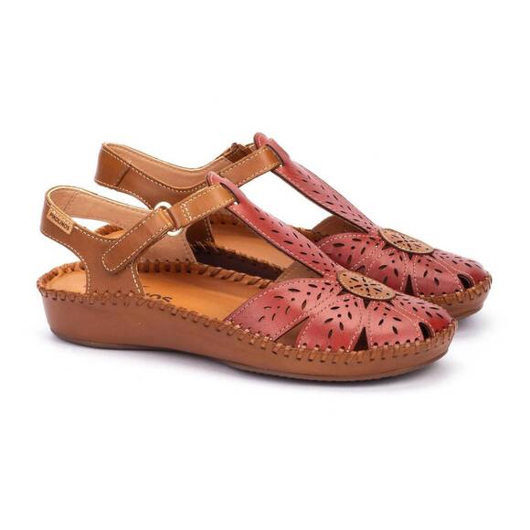 NEW PIKOLINOS women's p vallarta sandals in red